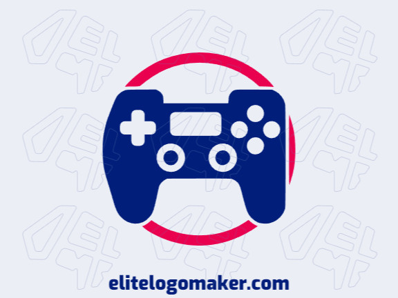 Logotipo ideal para diferentes negócios com a forma de um controle de video game com estilo abstrato.
