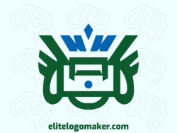 Abstract logo in the shape of a joystick combined with a crown, with creative design.