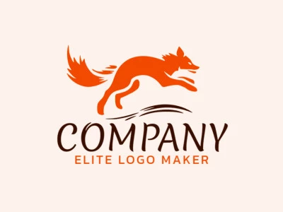 Capture the energy and playfulness of a jumping fox with this abstract logo in orange and black. Perfect for businesses that value agility, curiosity and creativity.