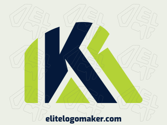 Ideal logo for different businesses in the shape of a letter "K", with a minimalist style.
