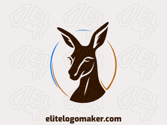 Create a memorable logo for your business in the shape of a kangaroo with abstract style and creative design.