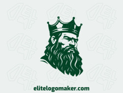 Ideal logo for different businesses in the shape of a king with an abstract style.