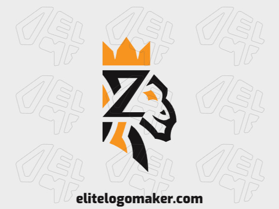 Mascot logo design consists of the combination of a gorilla with a shape of a letter "Z" with yellow and black colors.