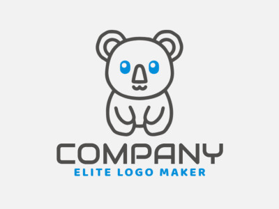 An appropriate logo design featuring a koala in a monoline style, offering a clean and distinctive look for a memorable brand presence.