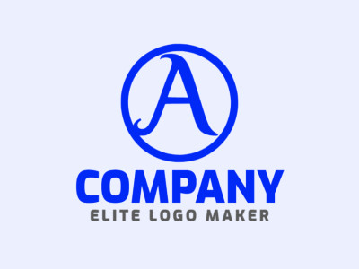Logotipo moderno com a forma de uma letra "A" com design profissional e estilo circular.