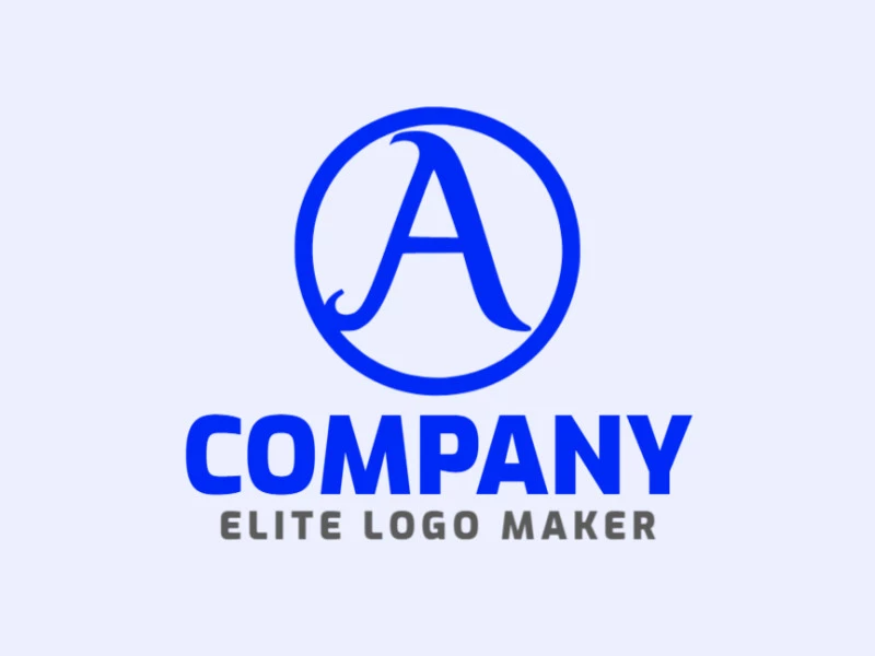 Modern logo in the shape of a letter "A" with professional design and circular style.