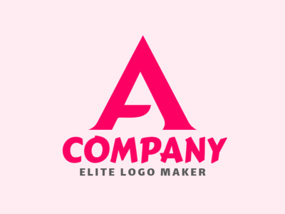 Crie um logotipo ideal para o seu negócio com o formato da letra “A” com estilo minimalista e cores personalizáveis.
