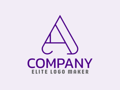 Un diseño de logo minimalista que presenta la letra 'A', con un toque de creatividad.