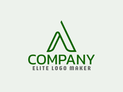 Un logotipo elegante con un diseño minimalista de 'A', irradiando simplicidad y sofisticación.