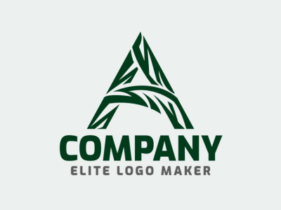 Un logo innovador que fusiona la letra 'A' con una flecha, simbolizando crecimiento y progreso en una paleta de verde vibrante.