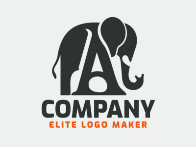 Un logo que combina inteligentemente la letra 'A' con una silueta de elefante, encarnando la inteligencia y la fuerza en tonos sutiles de gris.