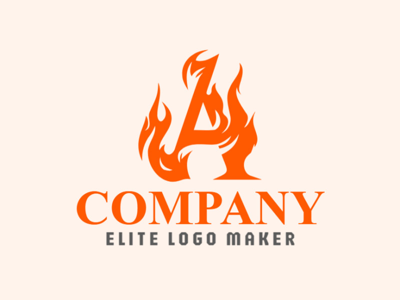 An abstract logo with the letter 'A' enveloped in vibrant flames, representing passion and creativity.