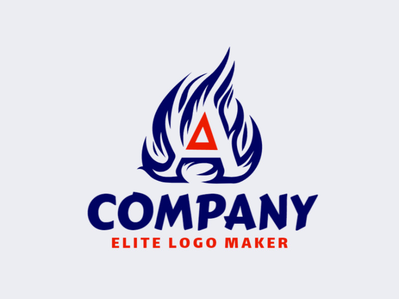 An abstract logo featuring the letter 'A' engulfed in dynamic flames, symbolizing innovation and intensity.