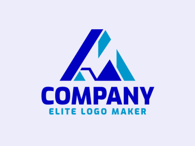Un logotipo dinámico que presenta la letra 'A' combinada con una forma de montaña, con estilo de letra inicial.