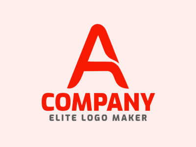 Logotipo profissional com a forma de uma letra A com design criativo e estilo simples.