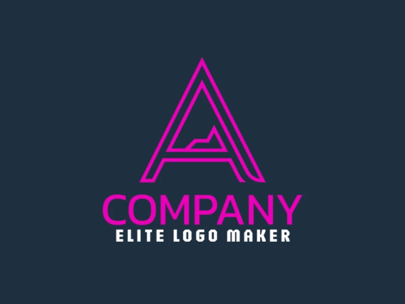 El logotipo presenta la letra 'A' elaborada con líneas finas en un estilo minimalista, creando un modelo de logotipo elegante y moderno con un aspecto limpio y refinado.