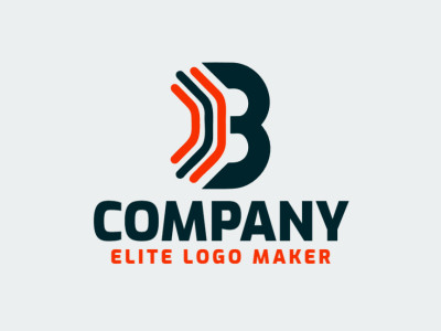 Um logotipo elegante e minimalista com a letra 'B', perfeito para uma marca moderna.