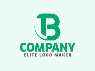 Crie um logotipo personalizado para sua empresa com a forma de uma letra B com estilo simples e design elegante.