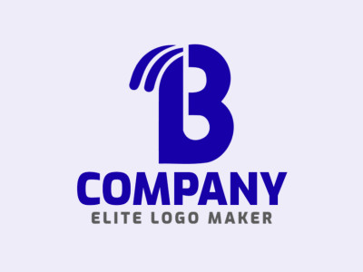 Um design de logotipo abstrato apresentando a letra 'B', cativando com seu estilo único e artístico.