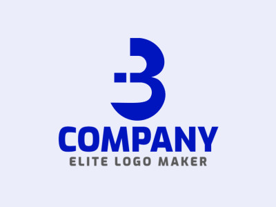 Um design de logotipo refinado e minimalista mostrando a letra 'B', exalando sofisticação com sua paleta de azul escuro.