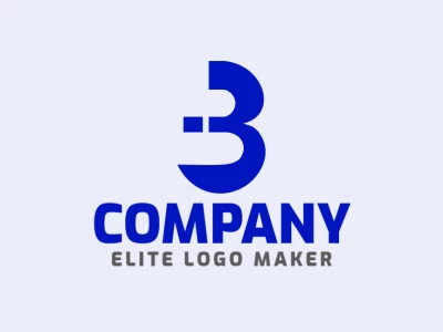 A refined and minimalist logo design showcasing the letter 'B', exuding sophistication with its dark blue palette.