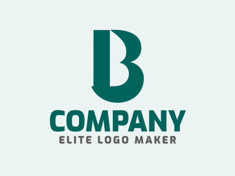 A captivating initial letter logo design featuring the letter "B" in refreshing green, symbolizing growth and vitality.