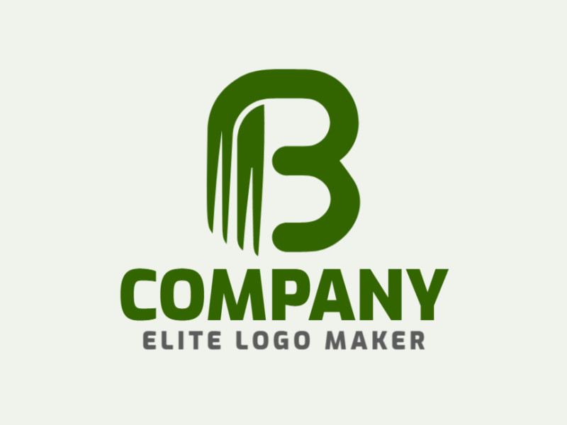 A handcrafted logo design featuring the letter "B" in vibrant green, meticulously created for a unique touch.
