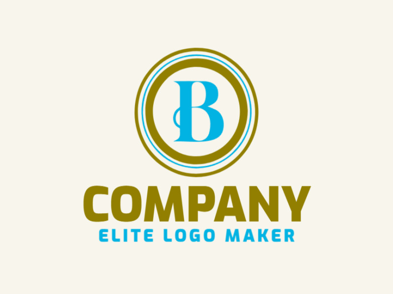 Um logotipo circular 'B' que incorpora união e força, perfeito para representar uma marca dinâmica.