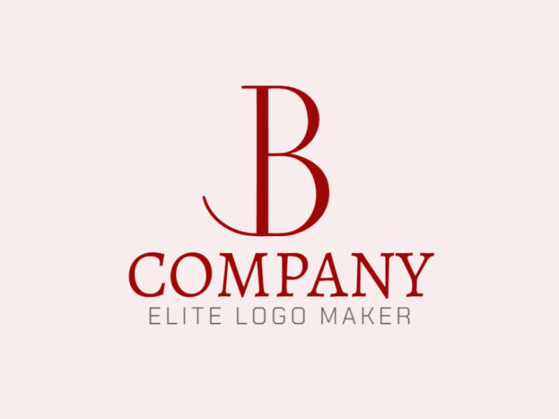 Un logo minimalista y elegante con la letra 'B' en rojo intenso, que transmite simplicidad y sofisticación.