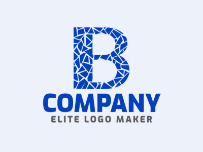 Crafting a mosaic-style logo featuring the letter "B", evoking sophistication and creativity.