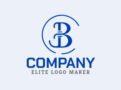 Um logo elegantemente circular apresentando a letra 'B'.
