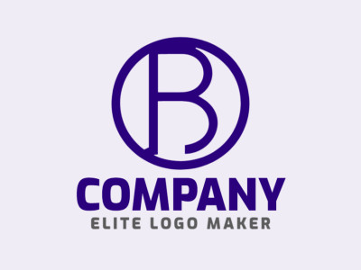 Um design simples, porém impactante, da letra 'B', incorporando clareza e versatilidade, ideal para uma marca atemporal.