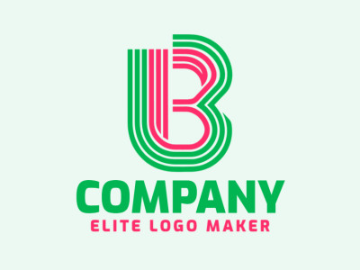 Um design de logotipo apresentando a letra 'B' formada por várias linhas, irradiando um senso de modernidade e elegância.
