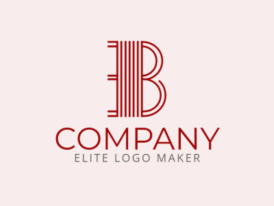Un diseño de logotipo cautivador que presenta la letra 'B' elaborada intrincadamente con múltiples líneas, irradiando sofisticación y atracción.