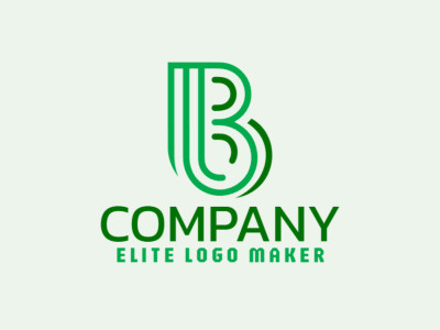 Um design elegante com a letra inicial 'B', perfeito para branding.