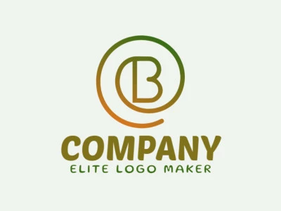 A good, different, and sophisticated initial letter logo featuring the letter 'B' in a captivating blend of green and orange.