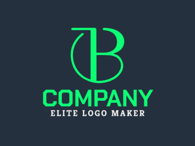 A dynamic and unique initial letter logo design featuring the letter 'B', perfect for a creative and modern brand.