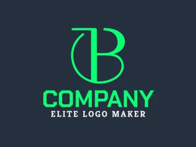 A dynamic and unique initial letter logo design featuring the letter 'B', perfect for a creative and modern brand.