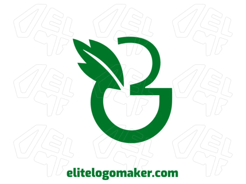 A simple design of the letter "B" blended with a tree leaf, representing a unique concept for a professional and elegant logo.