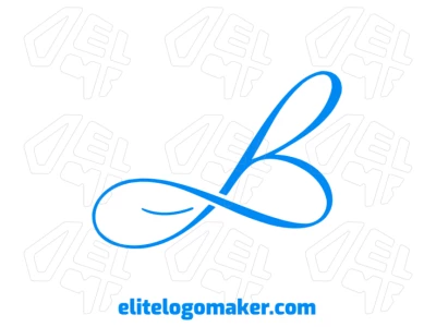 The letter 'B' in cursive with a creative design and blue color offers a unique representation of the initial letter, making it visually striking.