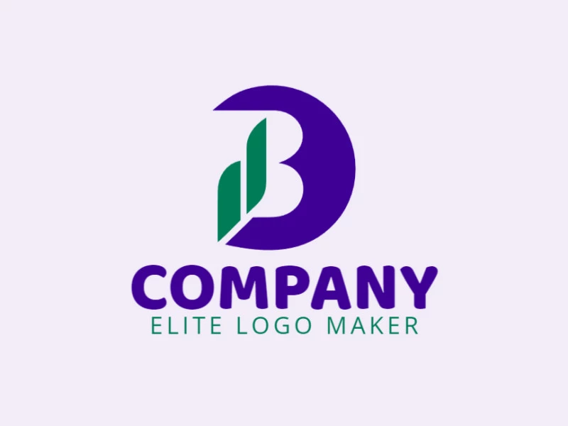 An abstract logo merging the letter "B" with a graph, blending green and purple, symbolizing growth and creativity.