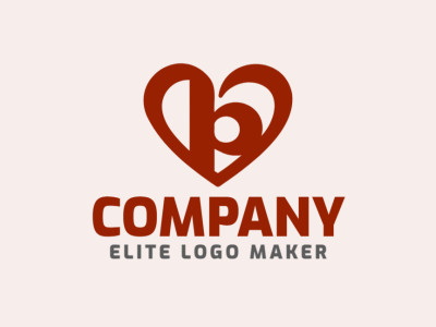 An endearing and elegant logo incorporating the initial letter 'B' intertwined with a heart, radiating love and passion in vibrant red hues.