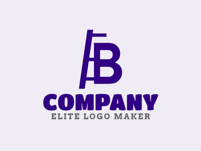 A double meaning logo featuring the letter 'B' cleverly integrated with a ladder, symbolizing growth and progress, rendered in a sophisticated dark blue.