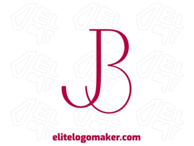 Um template de logo criativo apresentando a letra "B" com linhas fluidas, oferecendo um estilo de design simples e elegante.