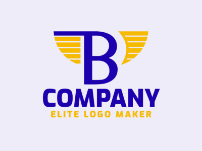 A dynamic initial letter logo featuring a 'B' with wings, symbolizing freedom and innovation.