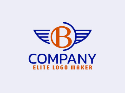 A captivating logo featuring the letter "B" adorned with wings, embodying freedom and ambition.