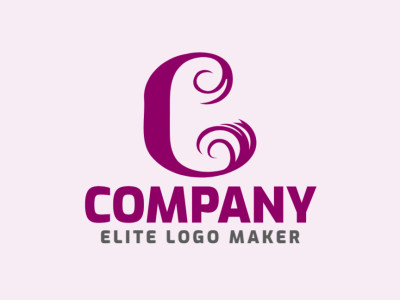 Un elegante logotipo de letra inicial con la letra 'C', que irradia elegancia con su diseño refinado.