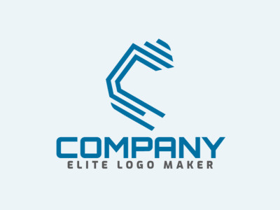 A refined and professional logo featuring the initial letter 'C' in a sophisticated and creative design with blue tones.