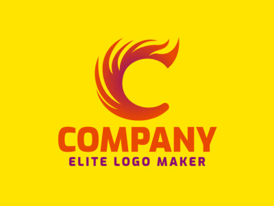 The logo features an abstract letter 'C' with a captivating gradient blending vibrant shades of orange and red.