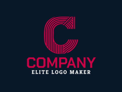 A striped logo featuring the letter 'C', designed with vibrant red hues for a bold and eye-catching look.